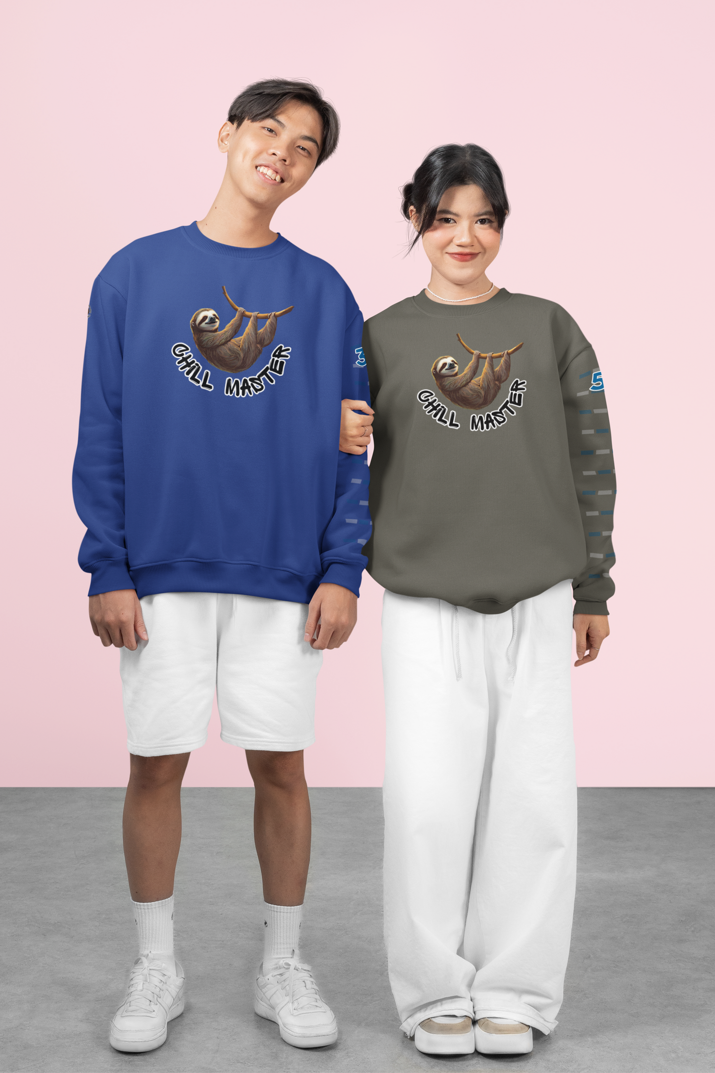 Chill Master Faultier - Mini Changer SH  - Kinder Pullover Sweatshirt Bio Baumwolle Hochwertig Langlebig - Mini Changer Sweatshirt 2 ST/ST SH