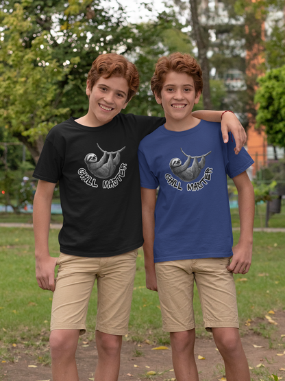 Chill Master Faultier SW - Unisex Kinder T-Shirt SH