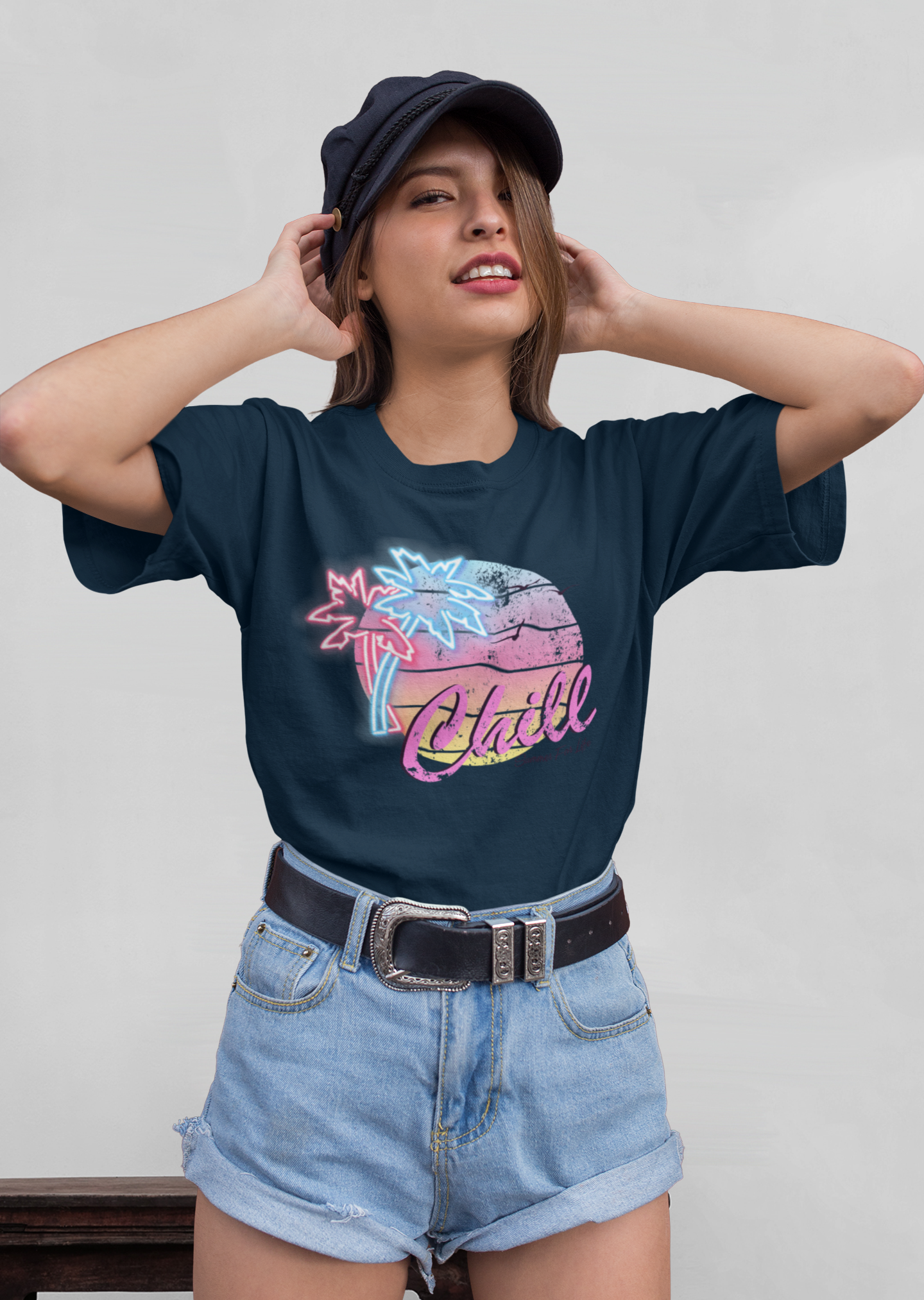 Chill Sunset Front - Unisex Erwachsenen Bio Baumwolle Kurzarm Shirt Creator T-Shirt 2.0 ST/ST SH