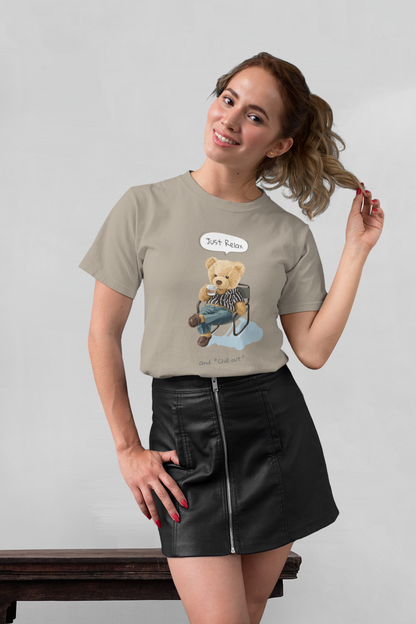 Chill out Teddy Front -  Unisex Erwachsenen Bio Creator T-Shirt SH