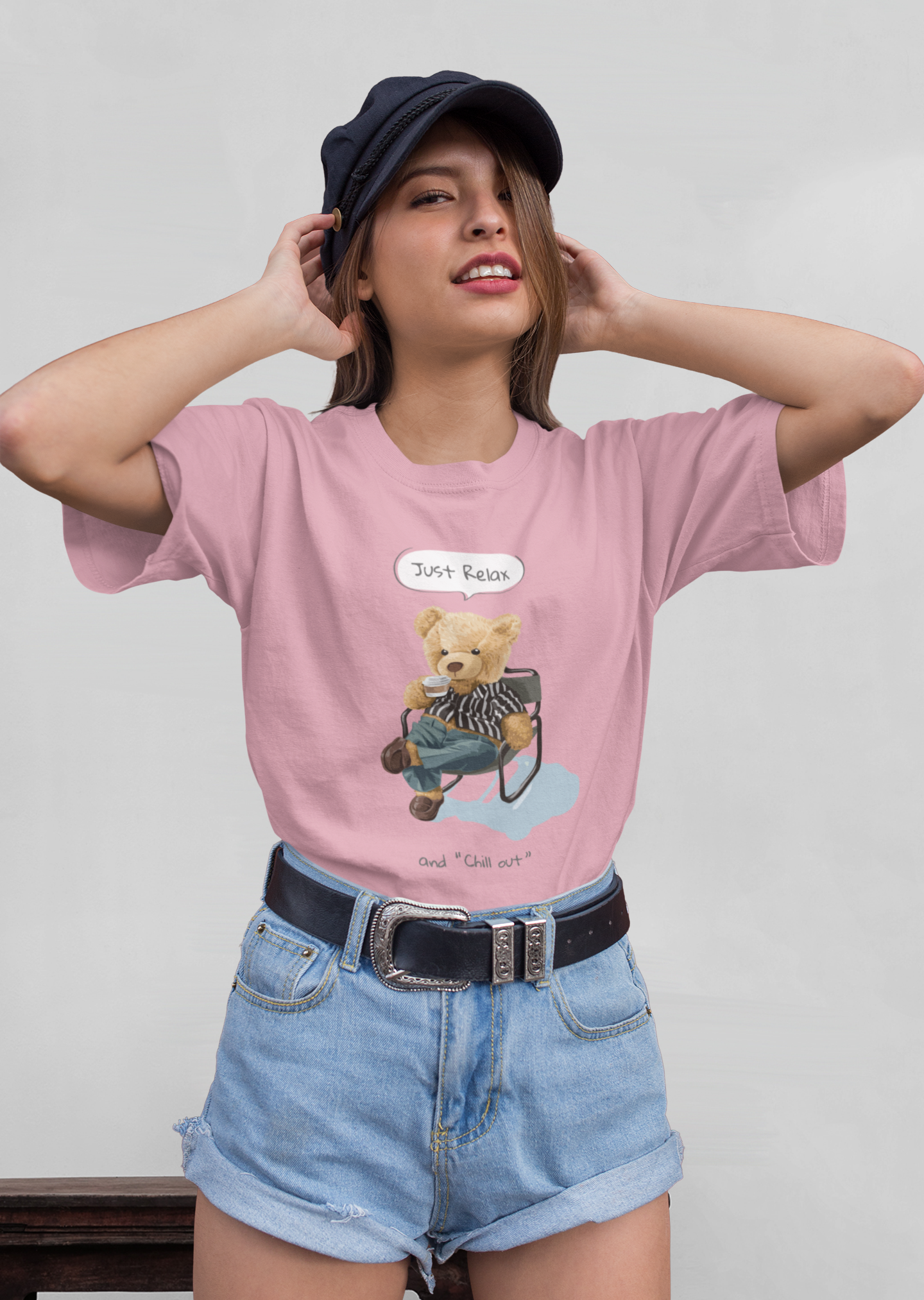 Chill out Teddy Front -  Unisex Erwachsenen Bio Creator T-Shirt SH