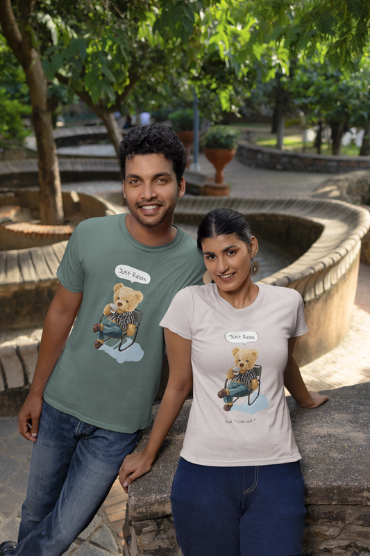 Chill out Teddy Front -  Unisex Erwachsenen Bio Creator T-Shirt SH