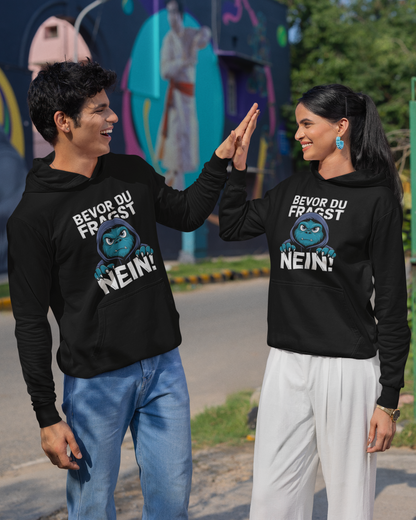 Comic Monster - Before you ask - NO! High-quality midweight fleece hoodie for unisex adults - Available worldwide - GL