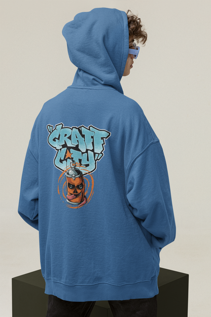 Craft City Skull Spray Streetwear - Slammer Organic Oversized Unisex Hoodie Adults SH