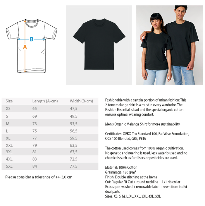 Summer Sunset Surfer Front  - Unisex Erwachsenen Bio Baumwolle Kurzarm Shirt Creator T-Shirt 2.0 ST/ST SH