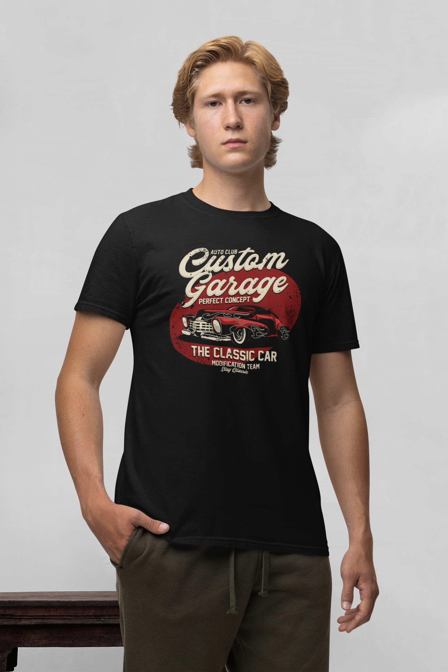 Custom Garage Perfect Concept Classic Car - Camiseta unisex de manga corta de algodón orgánico para adultos Creator T-Shirt 2.0 ST/St SH