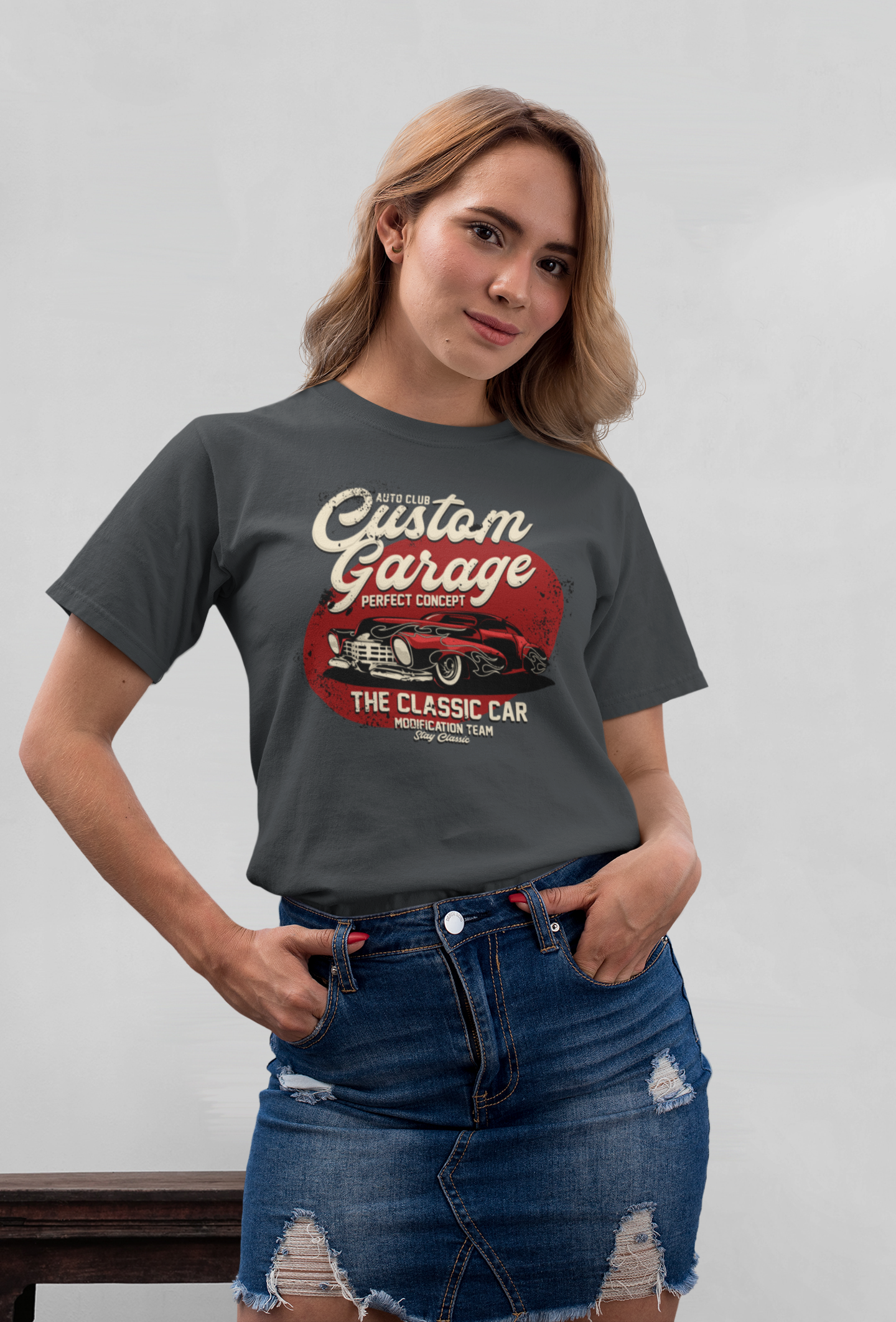 Custom Garage Perfect Concept Classic Car - Camiseta unisex de manga corta de algodón orgánico para adultos Creator T-Shirt 2.0 ST/St SH