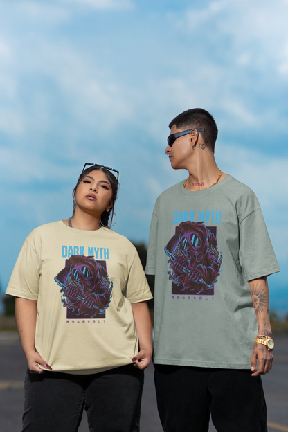 DARK MYTH Warrior Streetwear Frontprint - Freestyler Bio Oversized Unisex T-Shirt Erwachsene SH