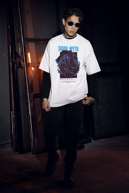 DARK MYTH Warrior Streetwear Frontprint - Freestyler Bio Oversized Unisex T-Shirt Erwachsene SH