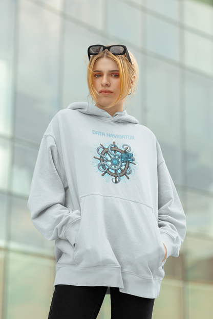 DATA NAVIGATOR OCTO PILOT Streetwear Frontside - Slammer Bio Oversized Unisex Hoodie Adults SH - Unisex Oversized Organic Hoodie 2.0