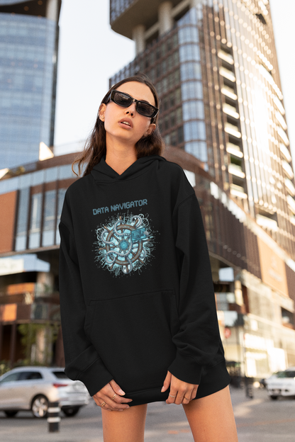 DATA NAVIGATOR OCTO PILOT Streetwear Frontside - Slammer Bio Oversized Unisex Hoodie Adults SH - Unisex Oversized Organic Hoodie 2.0