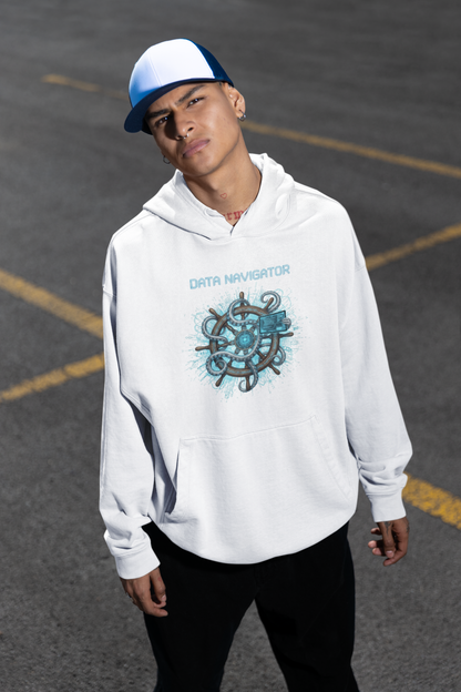 DATA NAVIGATOR OCTO PILOT Streetwear Frontside - Slammer Bio Oversized Unisex Hoodie Adults SH - Unisex Oversized Organic Hoodie 2.0