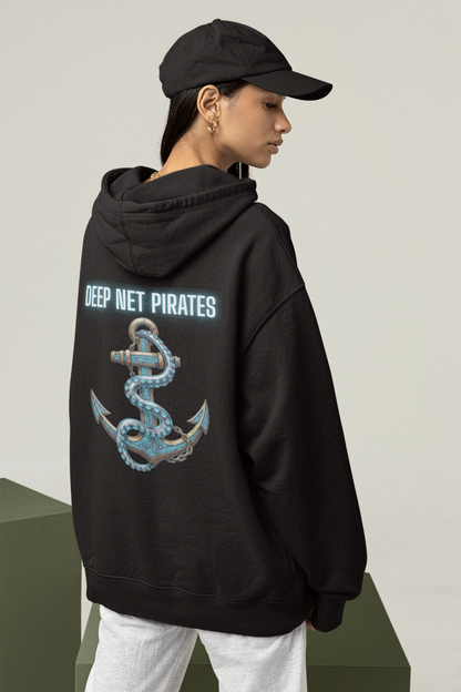 DEEP NET PIRATES Streetwear Backside - Slammer Organic Oversized Unisex Hoodie SH