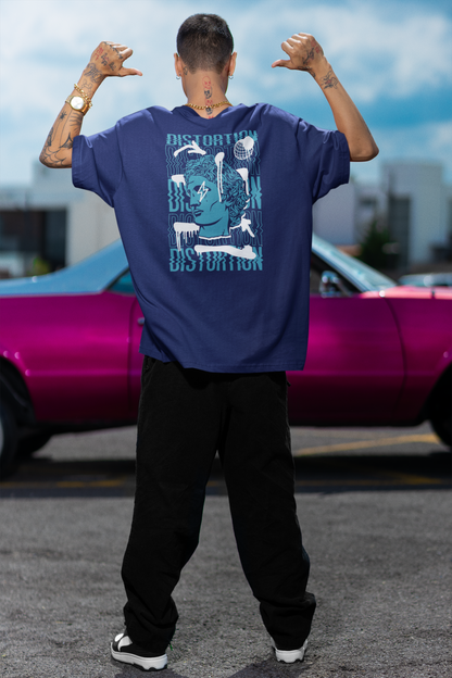 DISTORTION APOLLO VIBES Streetwear Backprint - Freestyler Bio Oversized Unisex T-Shirt Erwachsene SH