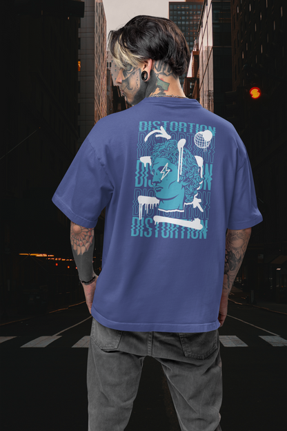 DISTORTION APOLLO VIBES Streetwear Backprint - Freestyler Bio Oversized Unisex T-Shirt Erwachsene SH