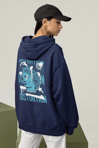 DISTORTION APOLLO VIBES Streetwear Backside  - Slammer Bio Oversized Unisex Hoodie Erwachsene SH