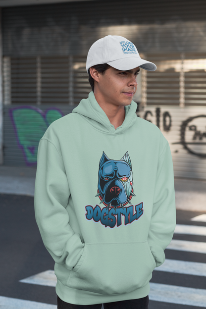 Sudadera con capucha unisex extragrande orgánica Slammer de estilo perrito CYBER PITBULL Frontside Streetwear para adultos SH - Sudadera con capucha unisex extragrande orgánica 2.0