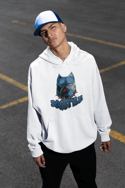 Sudadera con capucha unisex extragrande orgánica Slammer de estilo perrito CYBER PITBULL Frontside Streetwear para adultos SH - Sudadera con capucha unisex extragrande orgánica 2.0