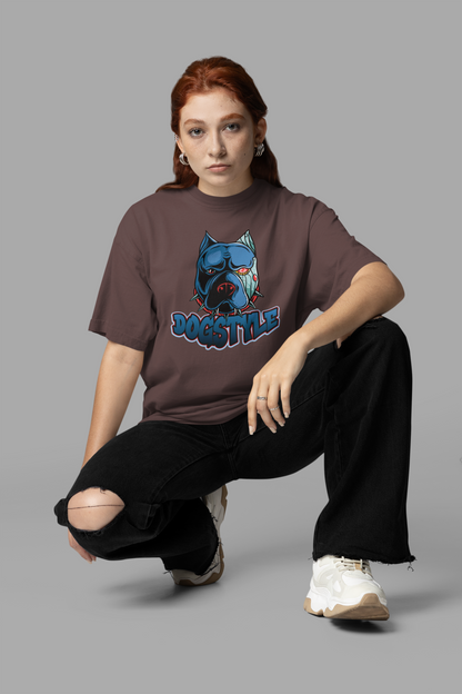 DOGSTYLE Streetwear Frontprint - Freestyler Bio Oversized Unisex T-Shirt Erwachsenen SH