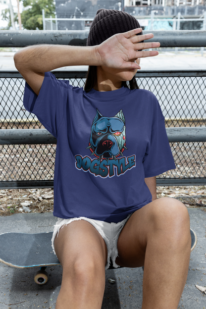 DOGSTYLE Streetwear Frontprint - Freestyler Bio Oversized Unisex T-Shirt Erwachsenen SH