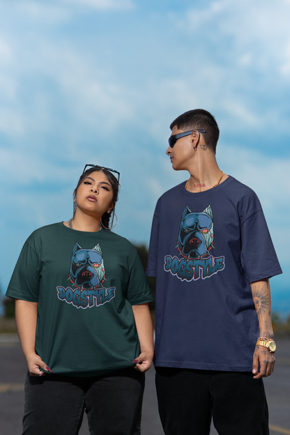 DOGSTYLE Streetwear Frontprint - Freestyler Bio Oversized Unisex T-Shirt Erwachsenen SH