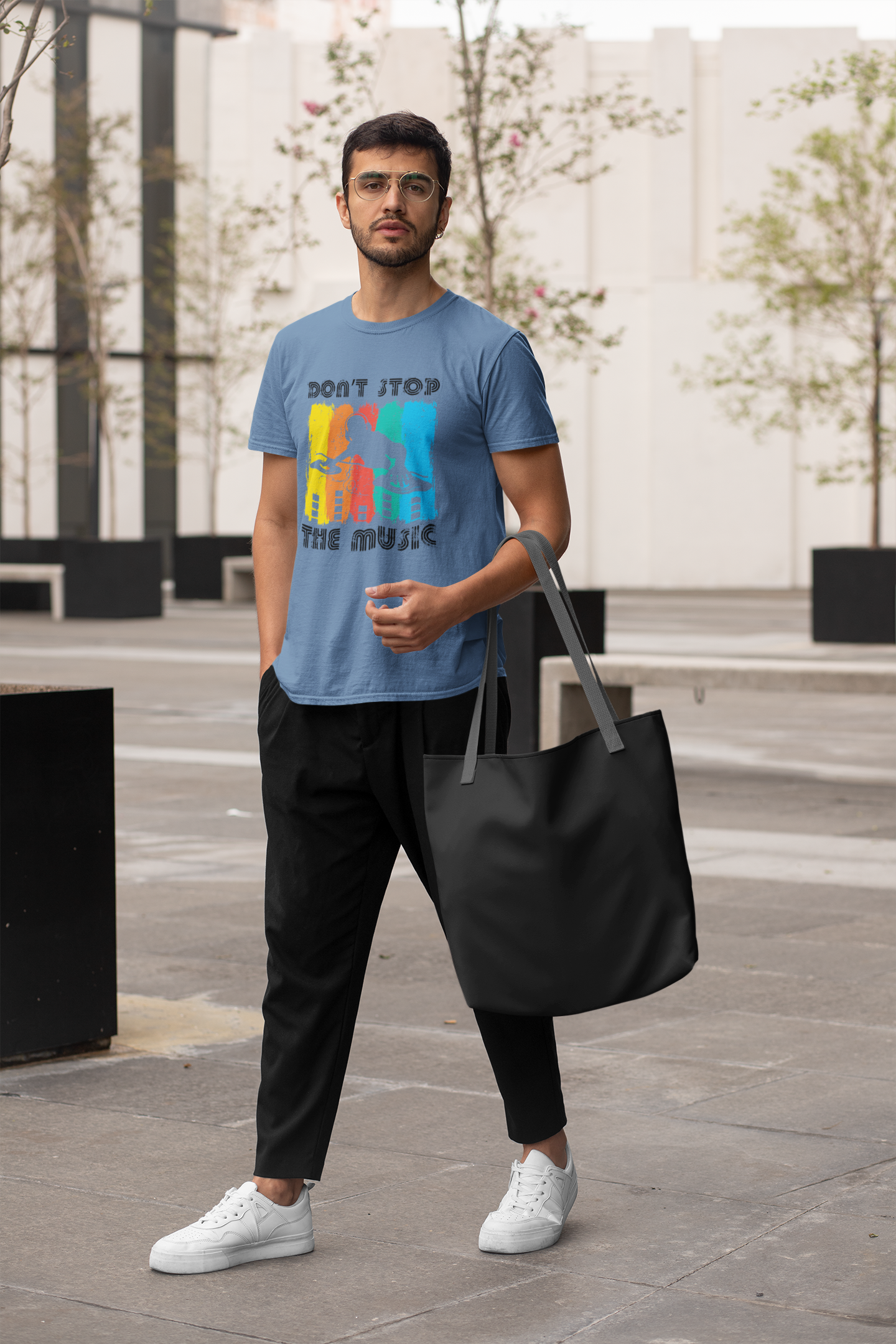 DON`T STOP THE music Front- Unisex Erwachsenen Bio Baumwolle T-Shirt Creator 2.0 ST/St SH