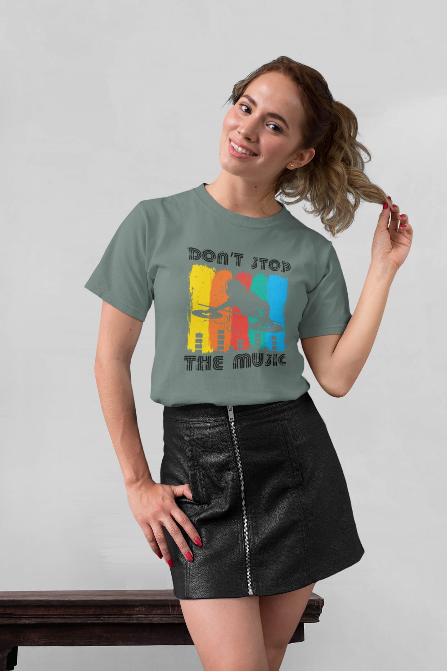 DON`T STOP THE music Front- Unisex Erwachsenen Bio Baumwolle T-Shirt Creator 2.0 ST/St SH