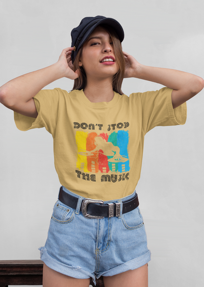 DON`T STOP THE music Front- Unisex Erwachsenen Bio Baumwolle T-Shirt Creator 2.0 ST/St SH