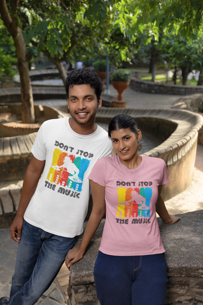 DON`T STOP THE music Front- Unisex Erwachsenen Bio Baumwolle T-Shirt Creator 2.0 ST/St SH