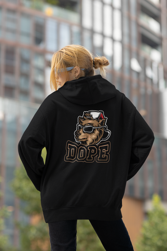 DOPE DOG BEAR STYLE Streetwear Backside - Slammer Bio Oversized Unisex Hoodie Erwachsene SH