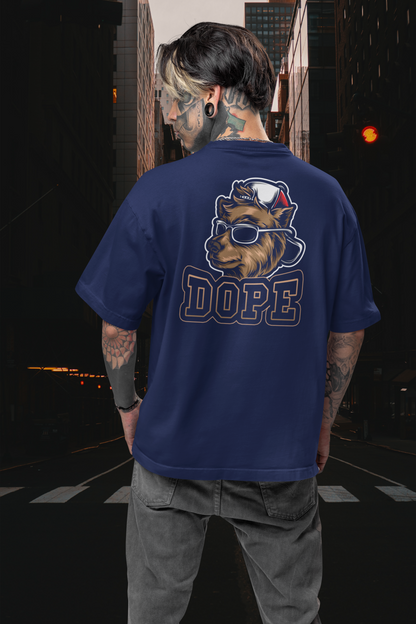 DOPE DOG BEAR STYLE Streetwear Backprint - Freestyler Bio Oversized Unisex T-Shirt Erwachsene SH