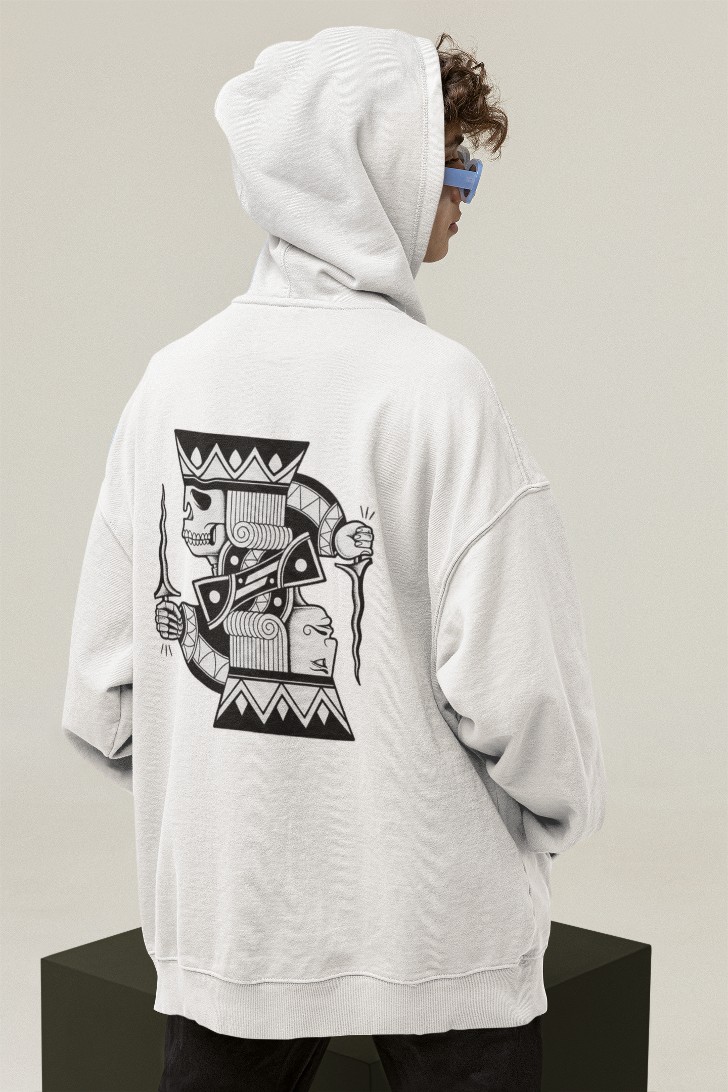 DOPPEL CARA THE SKULL KING Streetwear - Slammer Organic Oversized Unisex Adult Hoodie