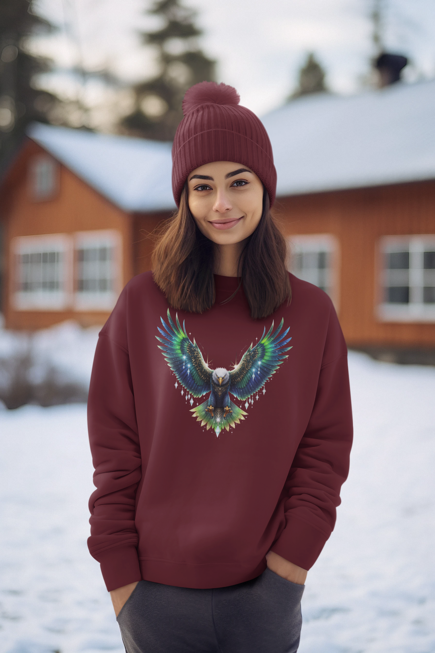 Diamanten Adler Front - Unisex Erwachsenen Changer Sweatshirt ST/ST SH