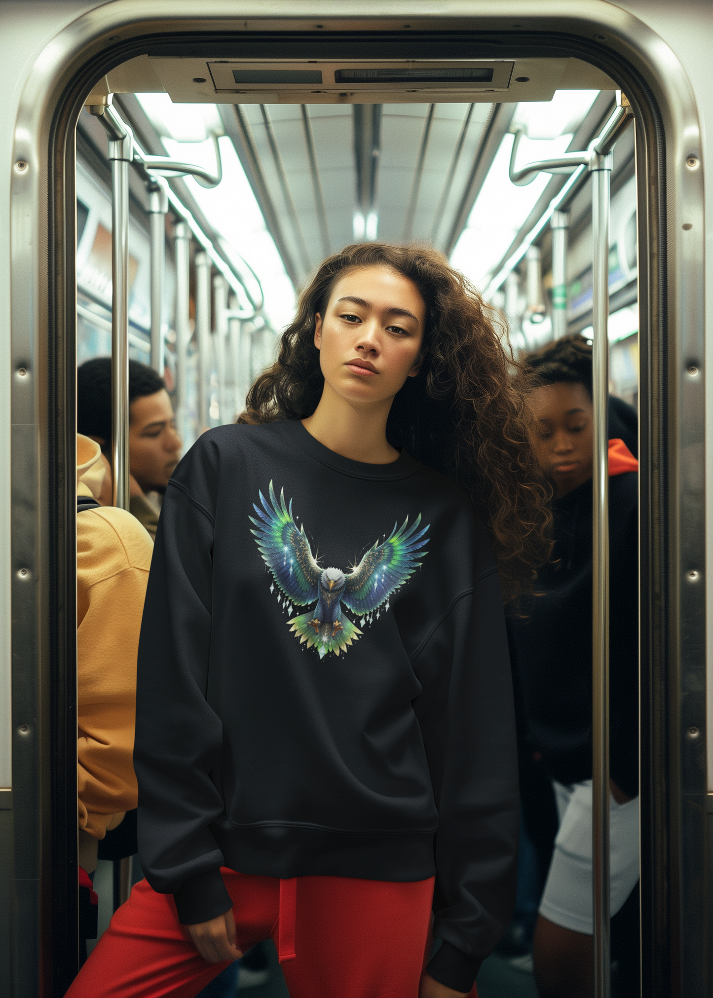 Diamanten Adler Front - Unisex Erwachsenen Changer Sweatshirt ST/ST SH