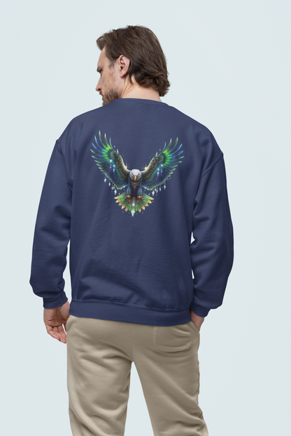 Diamond Eagle Backside - Unisex Adult Changer Sweatshirt ST/ST SH