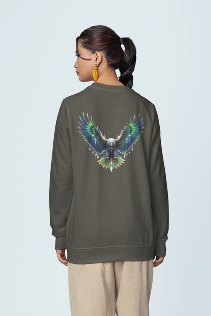 Diamond Eagle Backside - Unisex Adult Changer Sweatshirt ST/ST SH