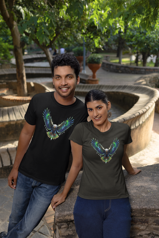 Diamanten Adler im Flug Front - Unisex Erwachsenen Bio Creator T-Shirt ST/ST SH