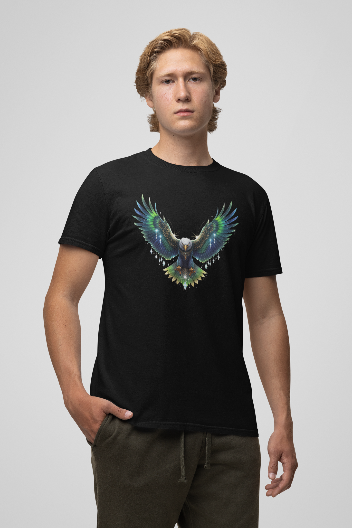 Diamanten Adler im Flug Front - Unisex Erwachsenen Bio Creator T-Shirt ST/ST SH