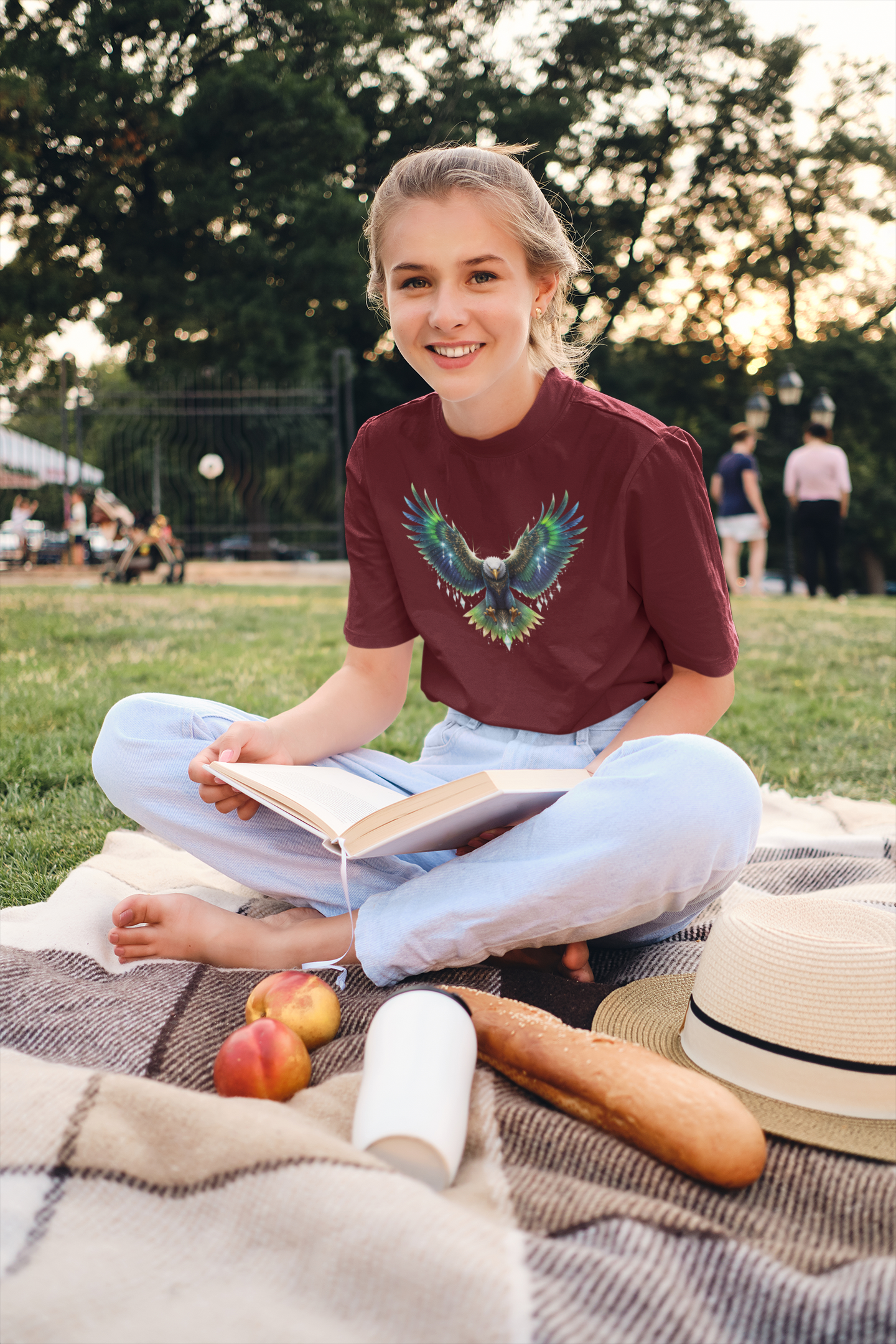 Diamanten Adler im Flug Front - Unisex Erwachsenen Bio Creator T-Shirt ST/ST SH