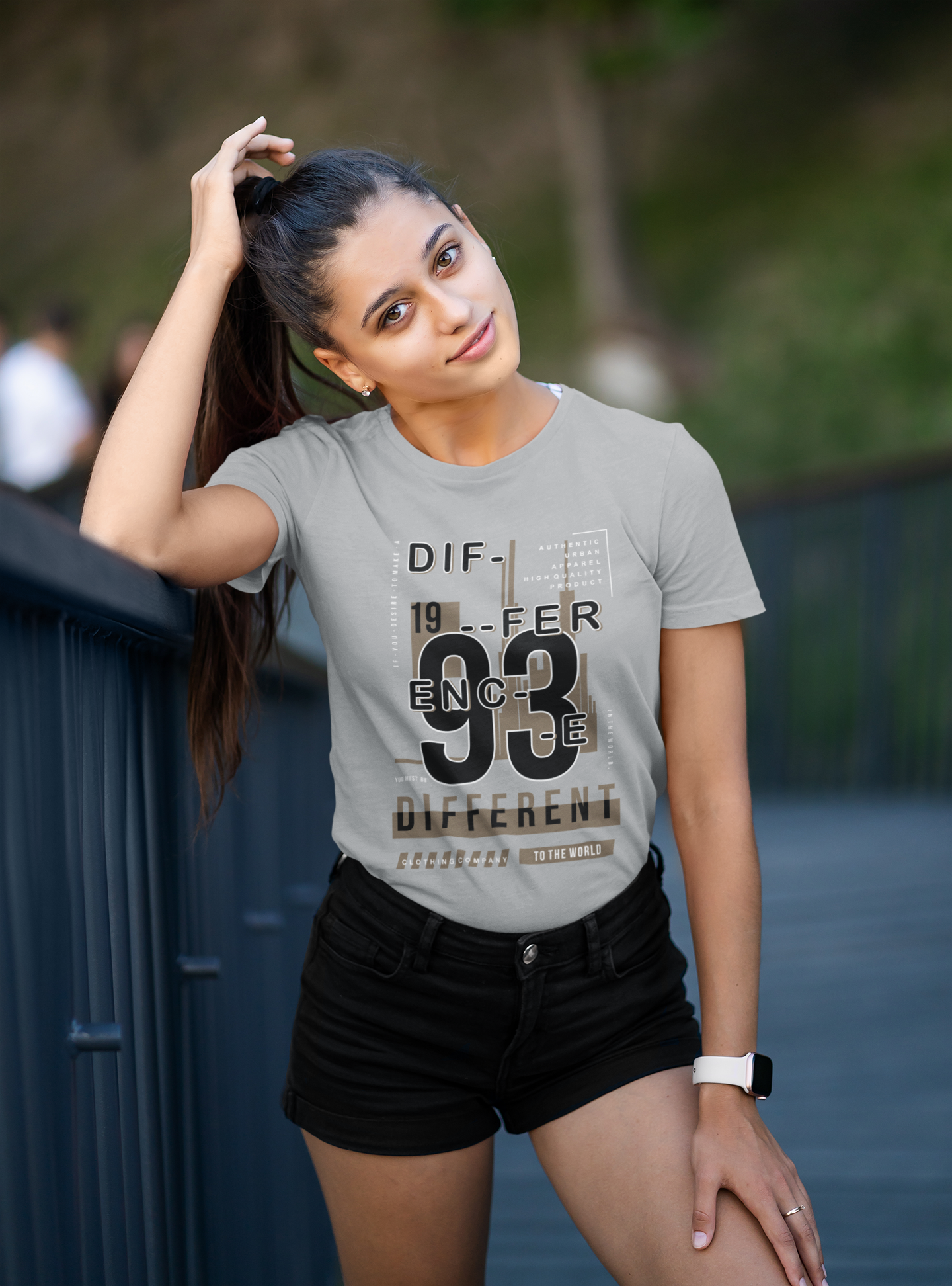 Difference 1993 URBAN Front - Unisex Erwachsenen Bio Baumwolle Kurzarm Shirt Creator T-Shirt 2.0 ST/St SK