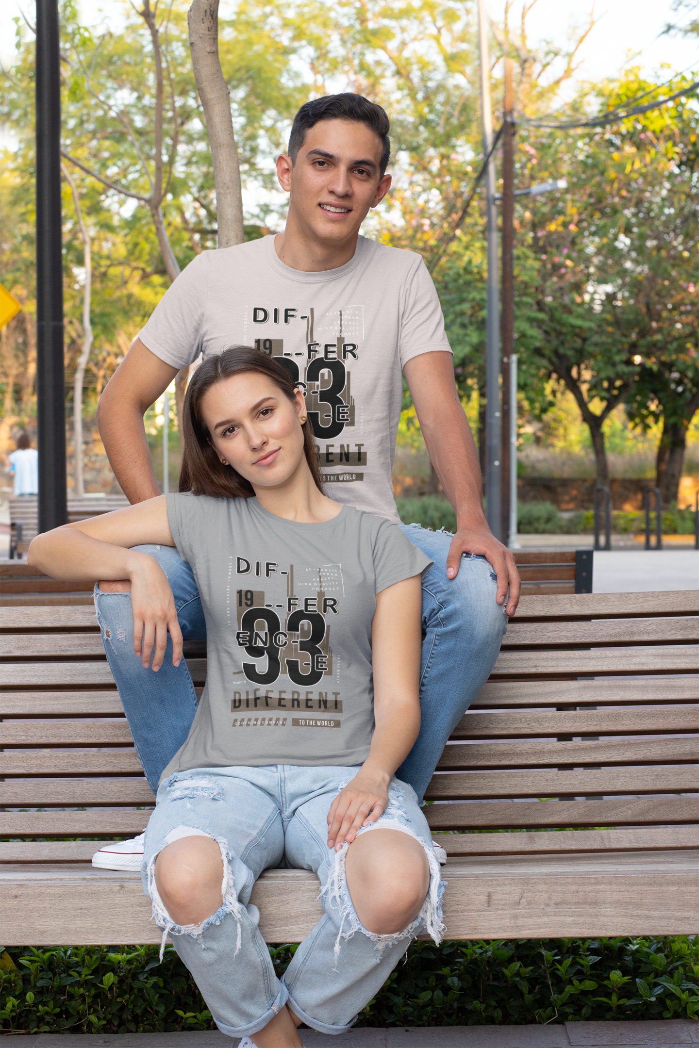 Difference 1993 URBAN Front - Unisex Erwachsenen Bio Baumwolle Kurzarm Shirt Creator T-Shirt 2.0 ST/St SK