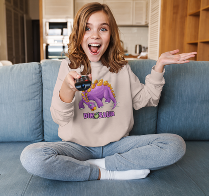 Dinosaurier Cartoon mit Ei Kinder Pullover Sweatshirt Bio Baumwolle Hochwertig Langlebig - Mini Changer Sweatshirt 2 ST/ST SH
