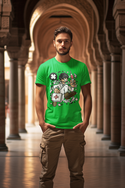 Cartoon Doctor Running Creator T-Shirt SK