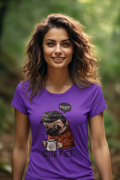Perro disfruta del café Relájate - Camiseta del creador SK