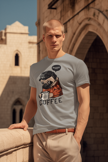 Perro disfruta del café Relájate - Camiseta del creador SK