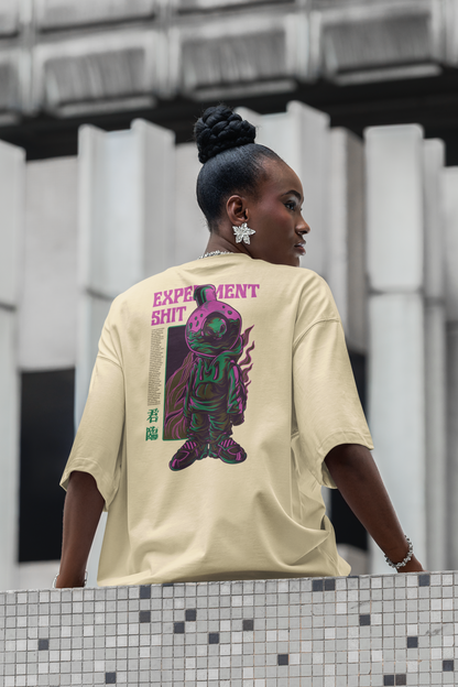 EXPERIMENT SHIT Warrior Streetwear Backprint - Freestyler Bio Oversized Unisex T-Shirt Erwachsene SH