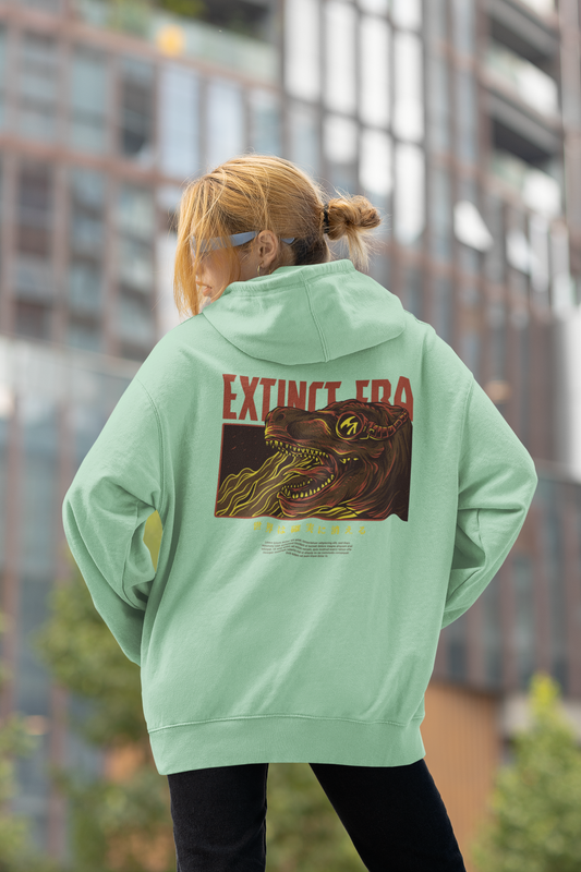 EXTINCT ERA Warrior Streetwear - Slammer Bio Oversized Unisex Hoodie Erwachsenen SH