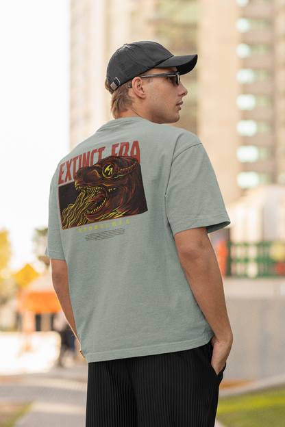 EXTINCT ERA Warrior Streetwear Backprint - Freestyler Organic Oversized Unisex T-Shirt Adult SH