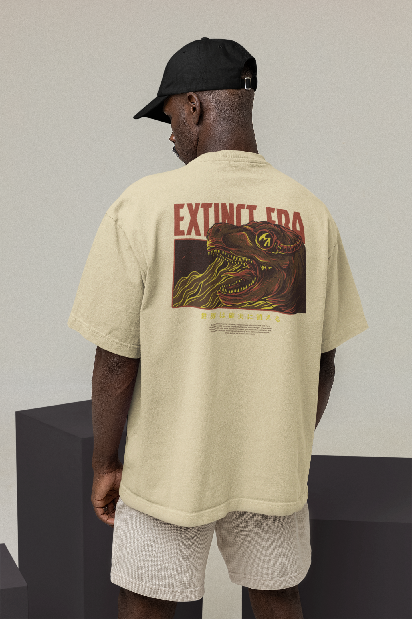 EXTINCT ERA Warrior Streetwear Backprint - Freestyler Organic Oversized Unisex T-Shirt Adult SH