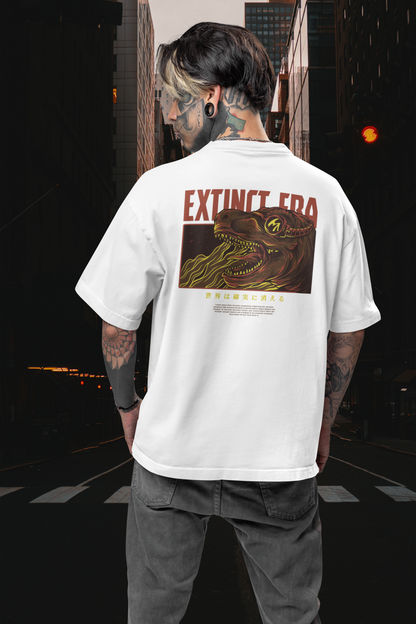 EXTINCT ERA Warrior Streetwear Backprint - Freestyler Organic Oversized Unisex T-Shirt Adult SH